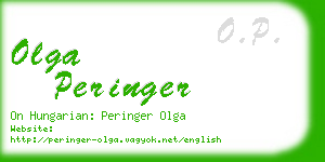 olga peringer business card